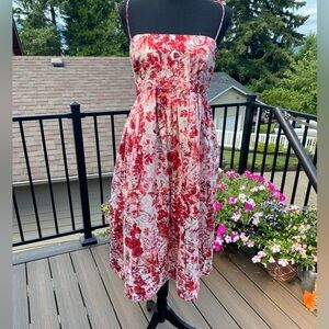 Gap red floral dress. Size 14